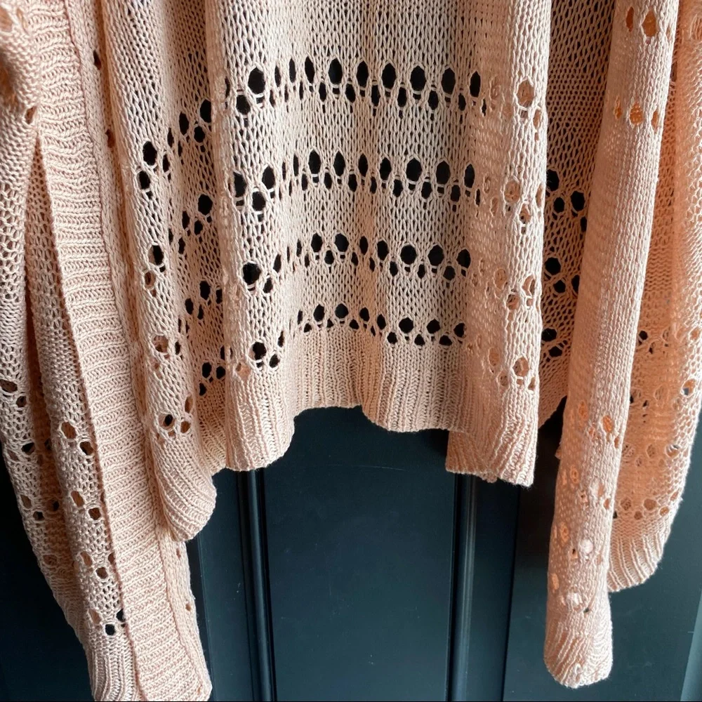 NWT L Love Peach Knit Kimono Size Medium - Picture 5 of 6